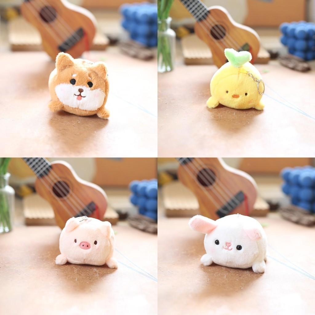 Adorable Plush Keychain Cute Cat Dog Bag Charm Fluffy Animal Doll Perfect Gift