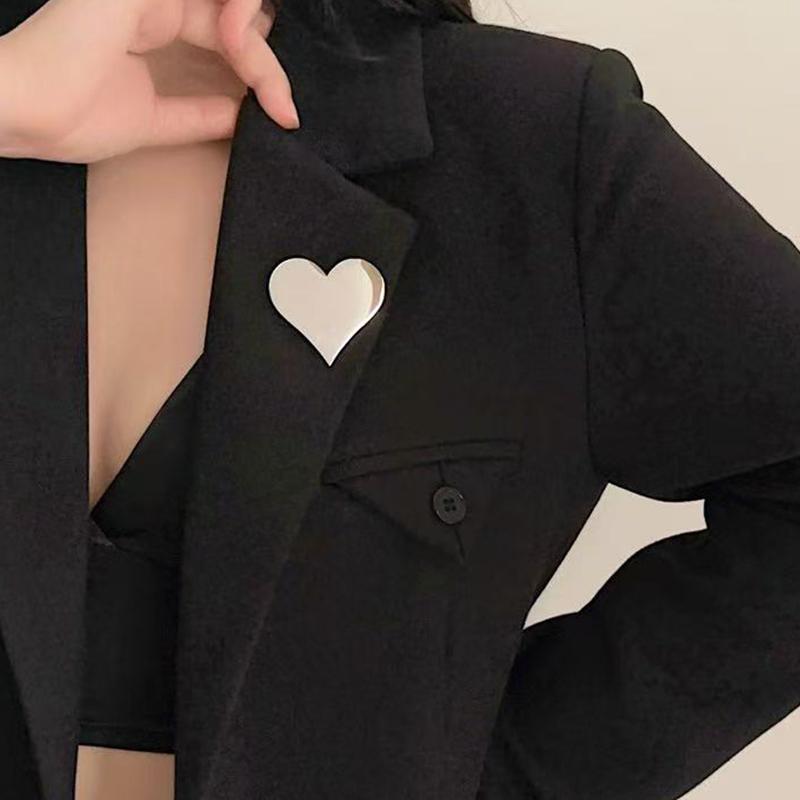 Metall-Herz-Broschen für Damen Unisex Emaille-Liebes-Pins Büro-Party Freundgeschenke Schmuckzubehör für Anzug Kleid