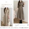 MaadeaNoeTe Long Sleeve Dress with Korean Plus Solid Perfect for Winter Women's A-Line Waistband, Style, Flattering, Size, Casual, Slimming, Elegant,
