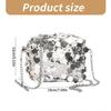 Trendy Handbag Evening Bag With Sequined Detail Spacious Crossbody Bags Party Shoulder Purse For Ladies  Silver