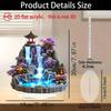 Waterfall Pavilion Flowers, 2D Flat Acrylic, Tabletop Decor, Ornament, Suitable for Living Room, Office, Gifts, Christmas, Halloween