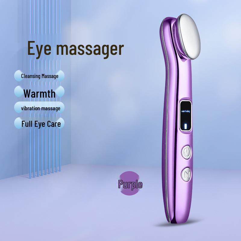 

Beauty Eye Massager: Hot Compress & Vibration Device for Skin Rejuvenation with Color Light Therapy. фиолетовый