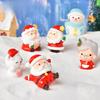 Merry ChristmasSanta Claus SnowmanCute Couple Micro-landscape Snow Scene Decorative Items Crystal Ball Accessories