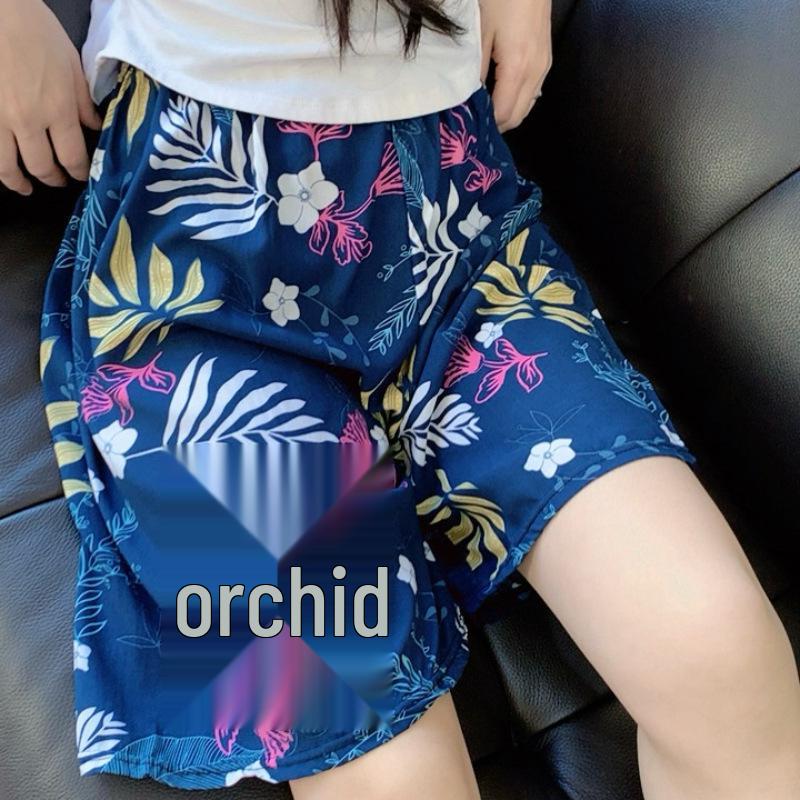 Women's Cotton & Rayon Casual Beach Shorts - Non-Fading, Summer Five-Point Style, Wear Indoors or Outdoors