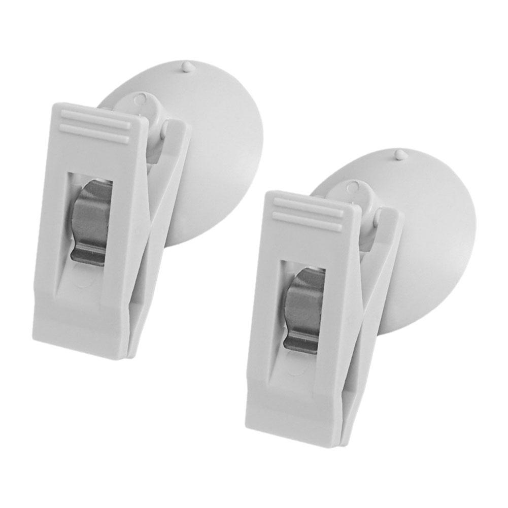Car Interior Window Clip Mount Suction Cap Clip Plastic Sucker Removable Holder For Sunshade Curtain Towel Ticket1 Pair E9Y4