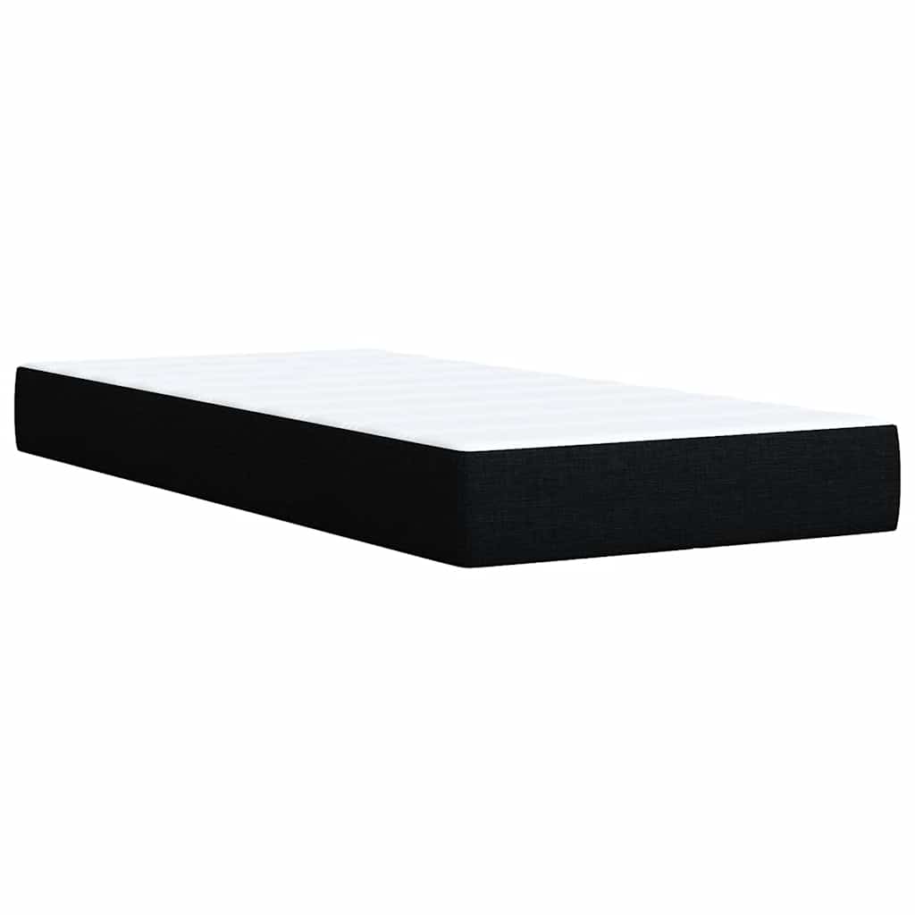 Boxspringbett mit Matratze Schwarz 80 x 200 cm Stoff
