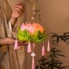 Flower Lamp Decoration Handheld Flower Light Accessory for Hanfu Dresses Up and Celebration