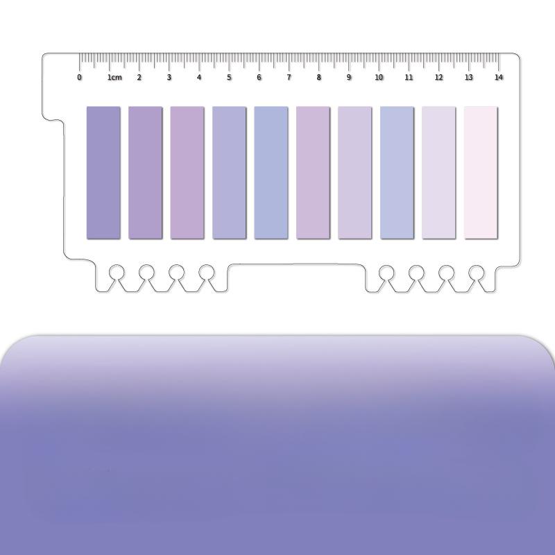 Solid Color Sticky Note Index Label Book Notebook Page Marker Paper Bookmark Tearable Waterproof Stationary Stickers