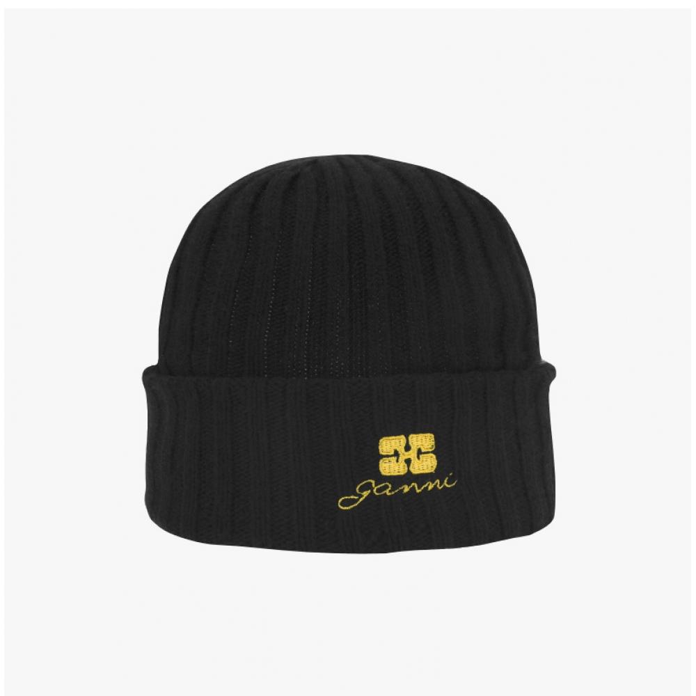 Ganni Future Beanie Logo Embroidery B3020103 099