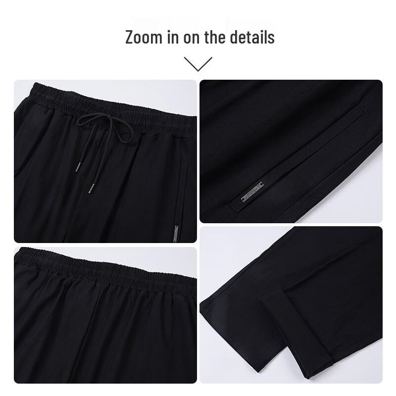 MONTAGUT Men's Spring/Autumn Casual Cotton-Blend Business Mid-Waist Pants