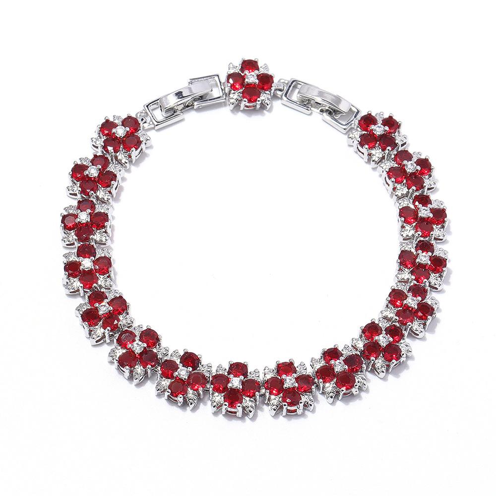 The Cross Plum Blossom Zircon Bracelet Does Not Fade, And The Multi-Color Jewelry Full Of Diamonds Is Optional.