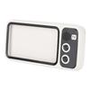 Retro TV Shaped HD Stereo   Speaker Loudspeaker for Under 6   Mobile Phone Stand White