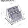 Business Card Holder for Desk,Clear Acrylic Business Cards Display Stand,Horizontal Business Card Holders Display,Name Card Holders for Table-2 Slots