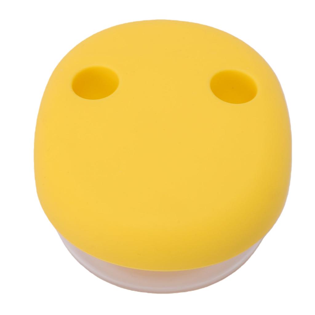2 in 1 No Mess Snack Container Built in Silicone Finger Sleeve Leakproof Snack Box with Tight Silicone Gasket Yellow