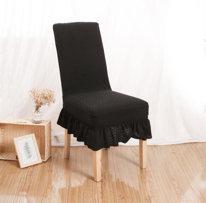 Skirt Dining Chair Cover Jacquard Elastic Soft Seat Cover Anti Stool Slipcover Suitable for Kit Pet Room Living Home Decor