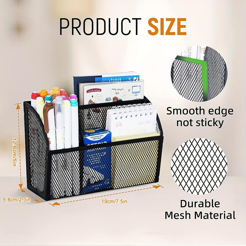 Magnetic Mesh Basket - Strong Hold for Whiteboard, Fridge, Locker. Versatile & Durable Desk Organizer.