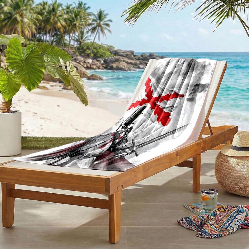 Cross Templars Knight Fashion Beach Towel: Ideal for Summer Adventures Soft, absorbent and quick drying suitable for swimming and bathing