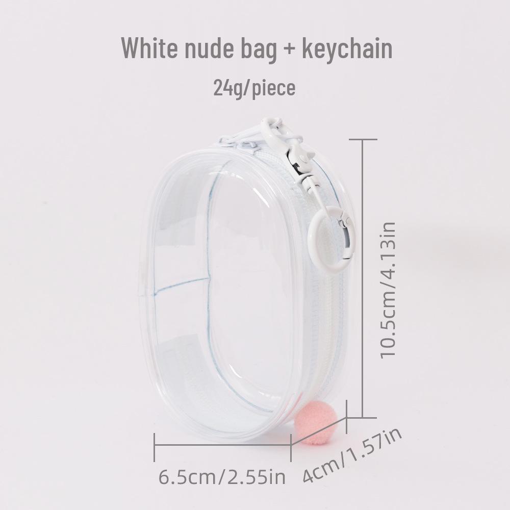 10cm Transparent Dustproof PVC Blind Box Display Bag - Mini Cute Ins Style Stroller Bag with Pendant Holder