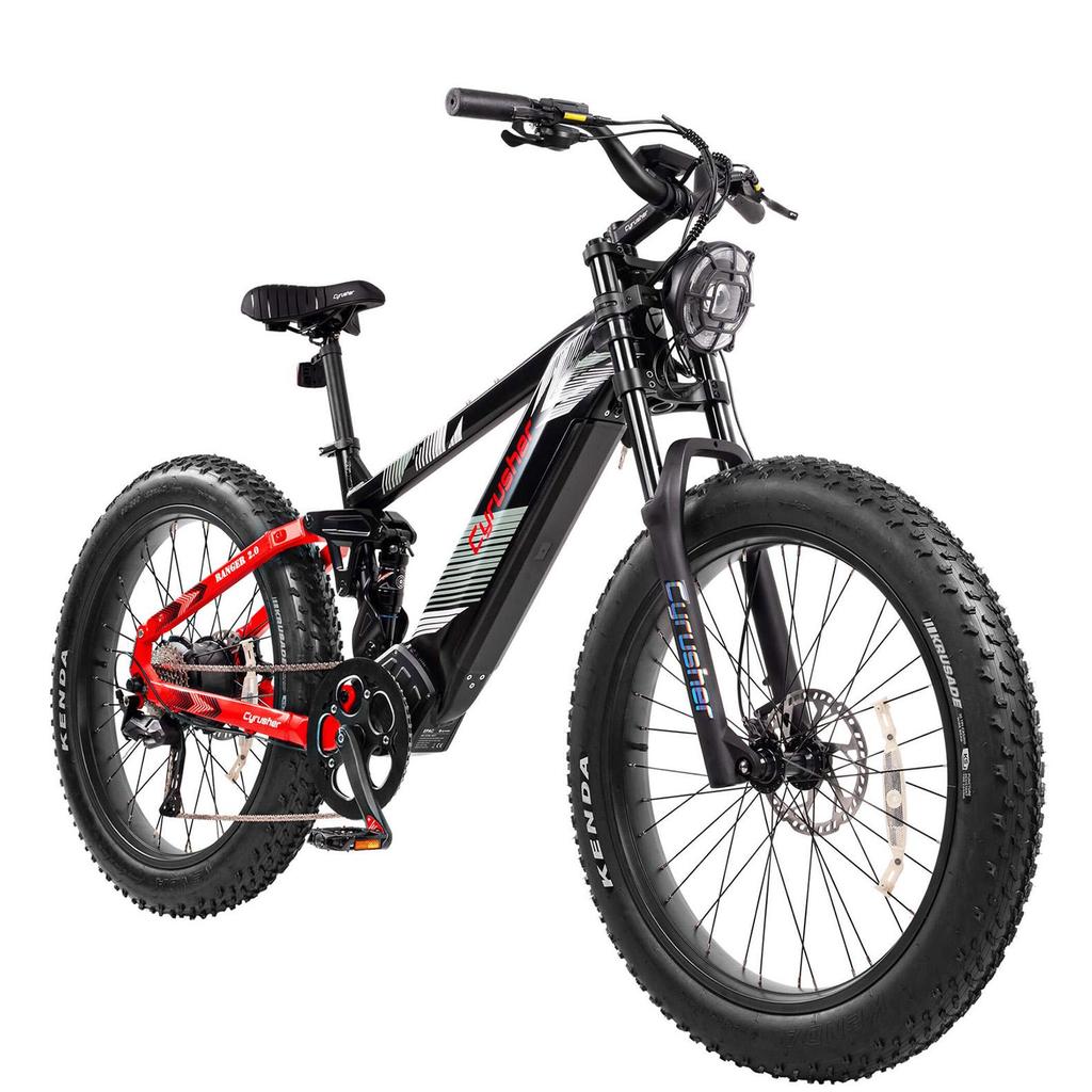 Cyrusher Ranger 2.0 City Elektrické kolo pro dospělé 1500W Motor Pánské E-Horské elektrokolo 52V20AH Baterie 26 Palcové Tlusté Pneumatiky dámské Elektrické Kolo