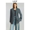 LILY Collar Waist Cinched Suit Jacket for Women