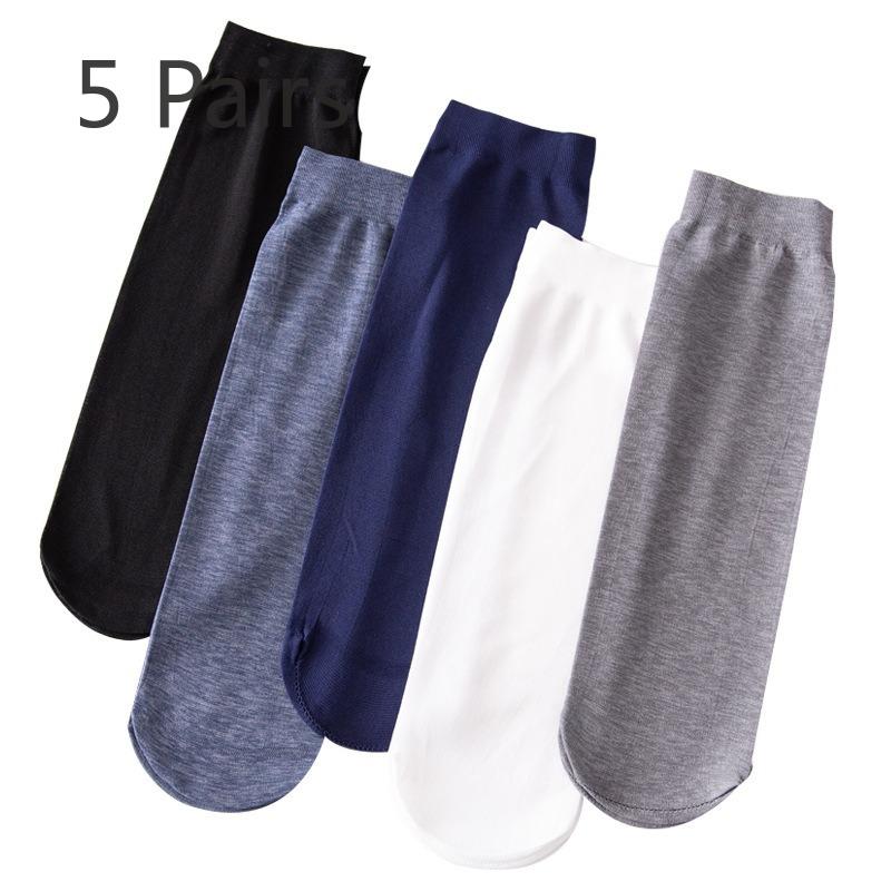 10 Pairs of Summer Men's Thin Business Sweat-absorbent Medium Spaghetti Socks Pair of Socks Mercerised Cotton Socks for Men
