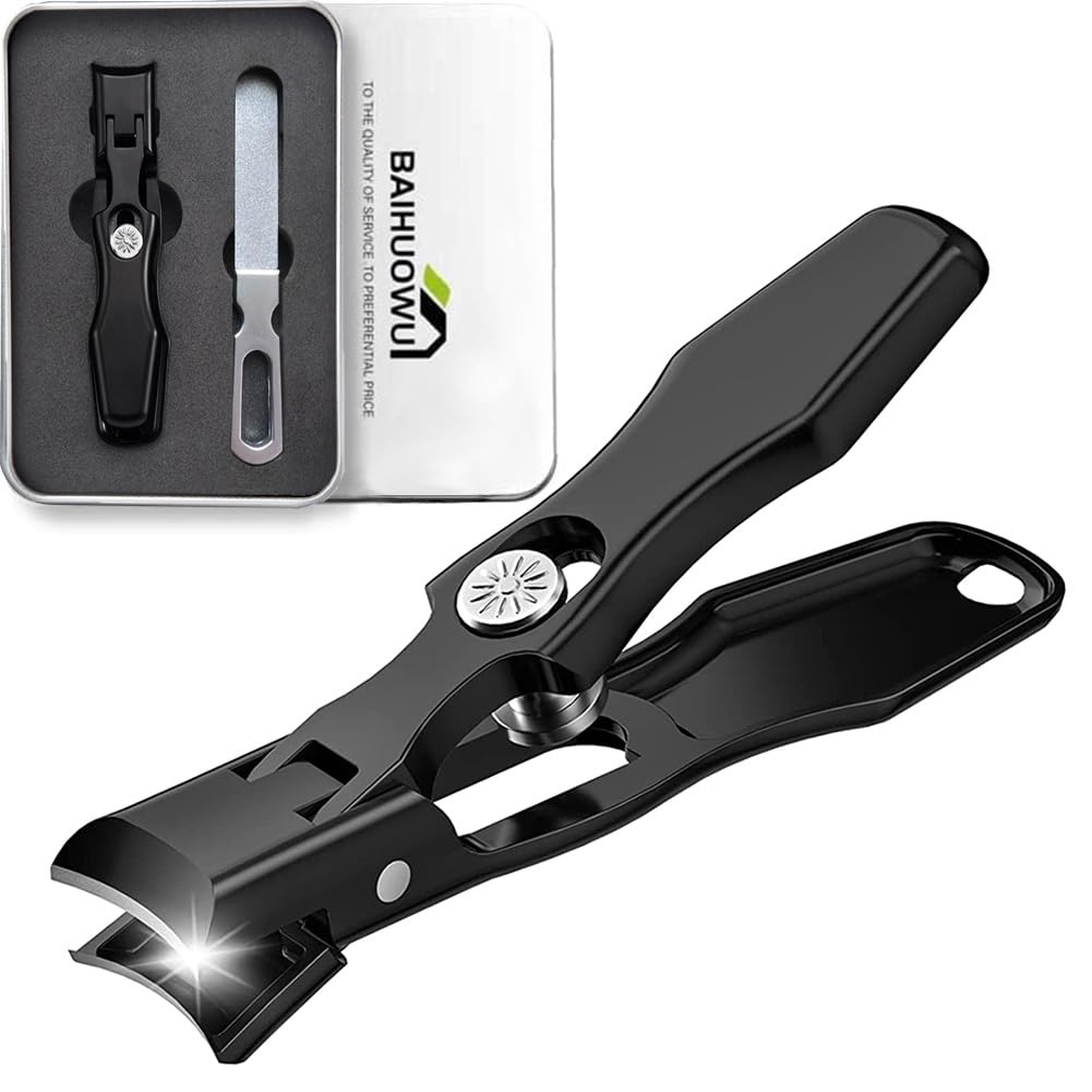 

Shatterproof stainless steel nail clippers set with nail file and and storage sharp for and various nail Unisex Japanese-made extra-large opening,