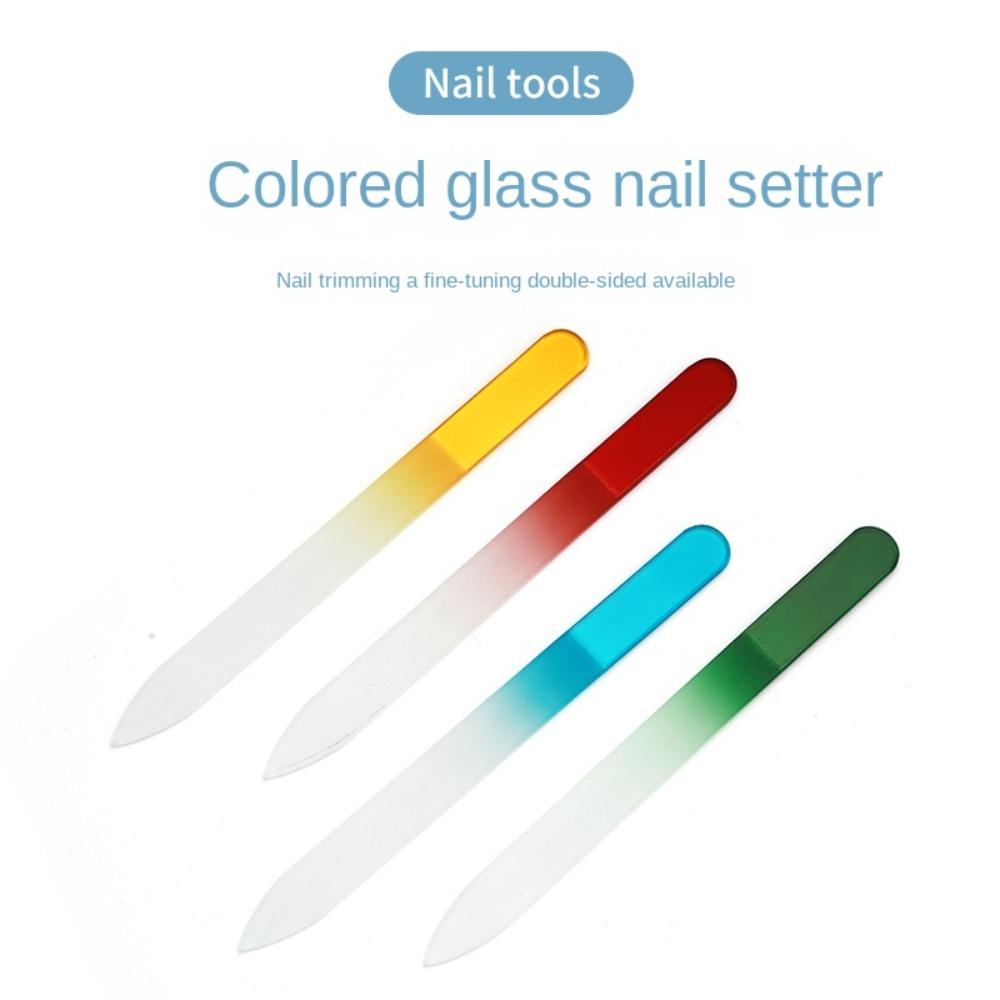 Rough Surface Nano Glass Nail File Colorful Durable Nail Polishing Strip Smoothing Double Sided Polishing Stick Nail Salon