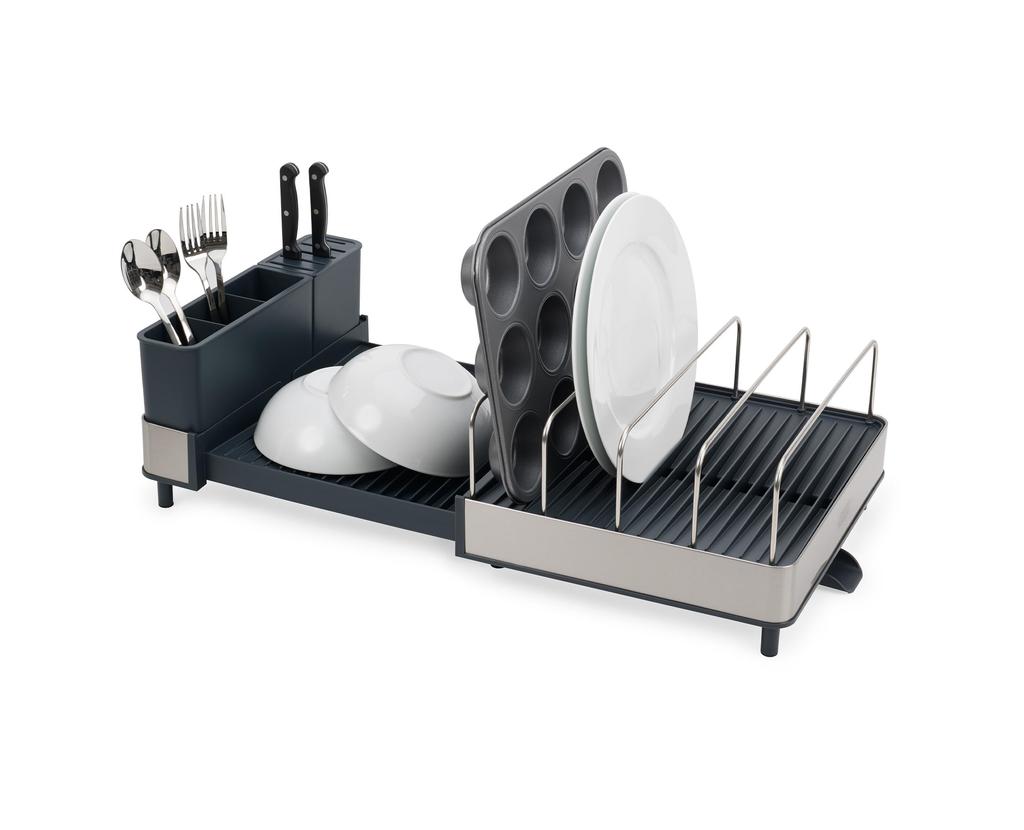 Joseph Joseph Steel Extendable Dish Drying Cutlery Knife 35cm Depth X Width X Extend Swivel Stainless 851690 Rack, & Holder, 38.71cm 18.59cm Height,