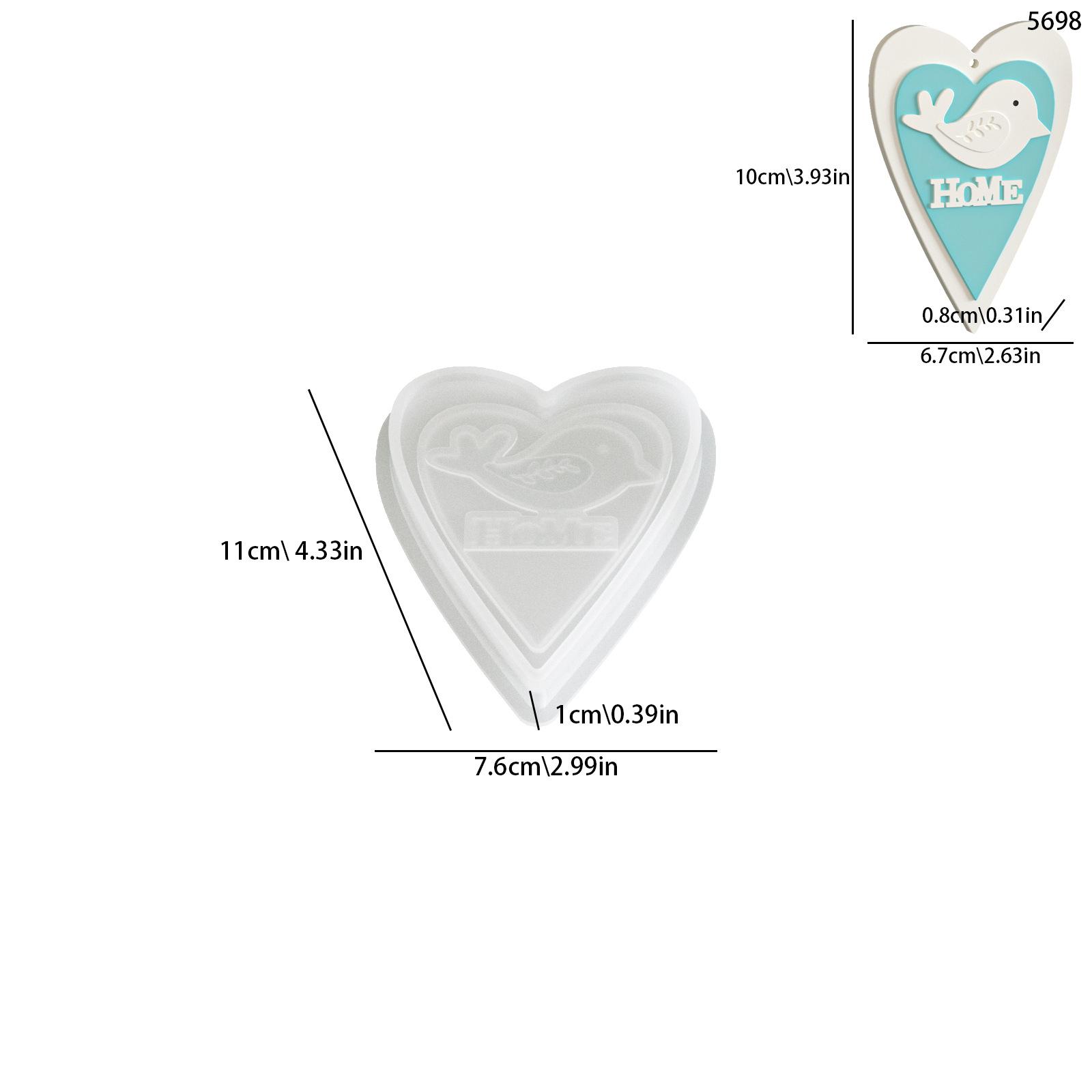 

Heart Shape Mold Lightweight Plaster Mold Diy Craft Mold White For Home Decoration Art Projects Gift Making