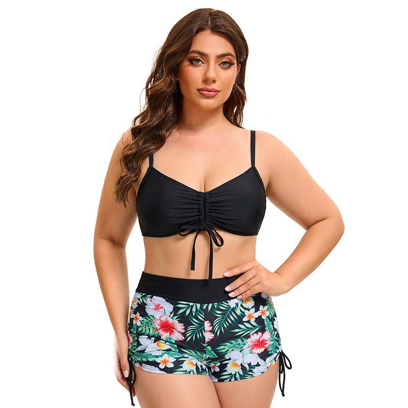 Swimsuit women s sexy plus size bikini split two-piece boxers XL