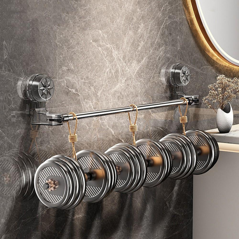 Adjustable Suction Cup Towel Rack Plastic Towel Storage Shelf Durable Shoe Rack Bathroom