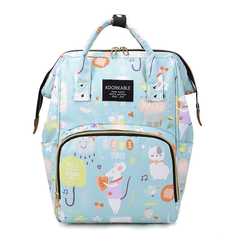 Trendy Large-Capacity Mommy and Baby Travel Backpack