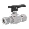 Ball Valve Straight Through 3 8in Thread Fluid Control Stainless Steel Pipe Fitting with Handle