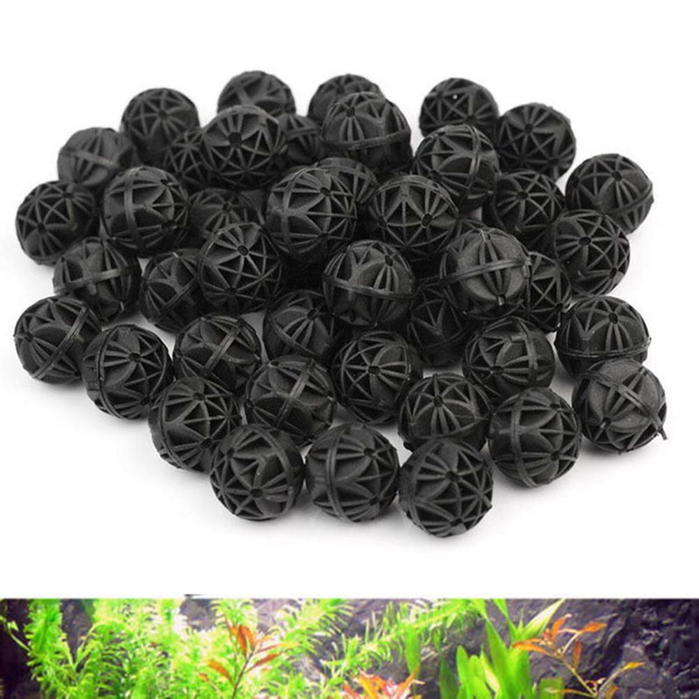  100 Pcs 16MM Aquarium Bio Balls Filter Media Wet Dry  Fish Tank Pond