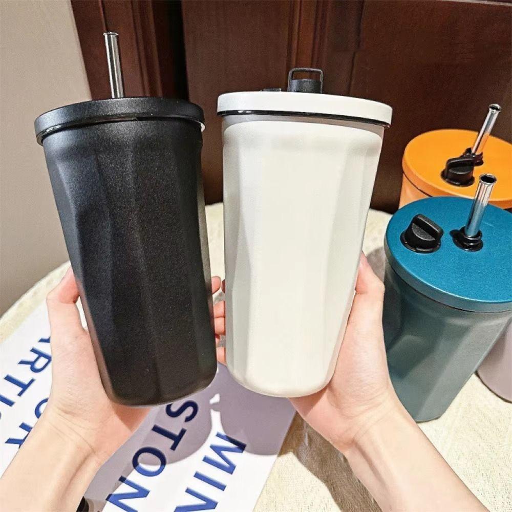 Creative Travel Insulated Tumbler 600ML Vacuum Insulated Fashion Thermos Cup with Lid BPA Free Stainless Steel Coffee Cup