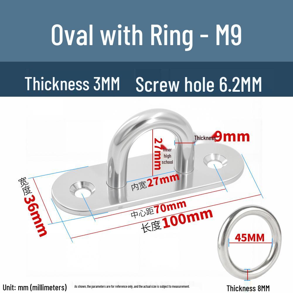 304 Stainless Steel U-Shaped Ceiling Fan Hook/Sandbag Hook/Lamp Hook/Yacht Hook/Lifting Hook with Hanging Ring