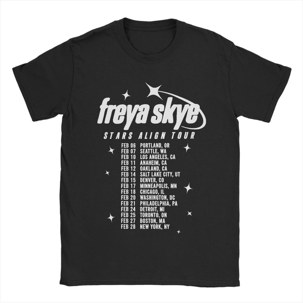 Vintage Freya Skye Music TShirt for Men O Neck Pure Cotton T Shirt  Short Sleeve Tees Graphic Printed Tops