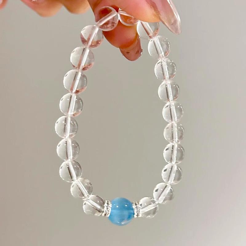 Weißes Eis transparent weißes Kristallarmband Damen 2025 neu leicht luxuriös Nische High-End Armband Stil Schmuck