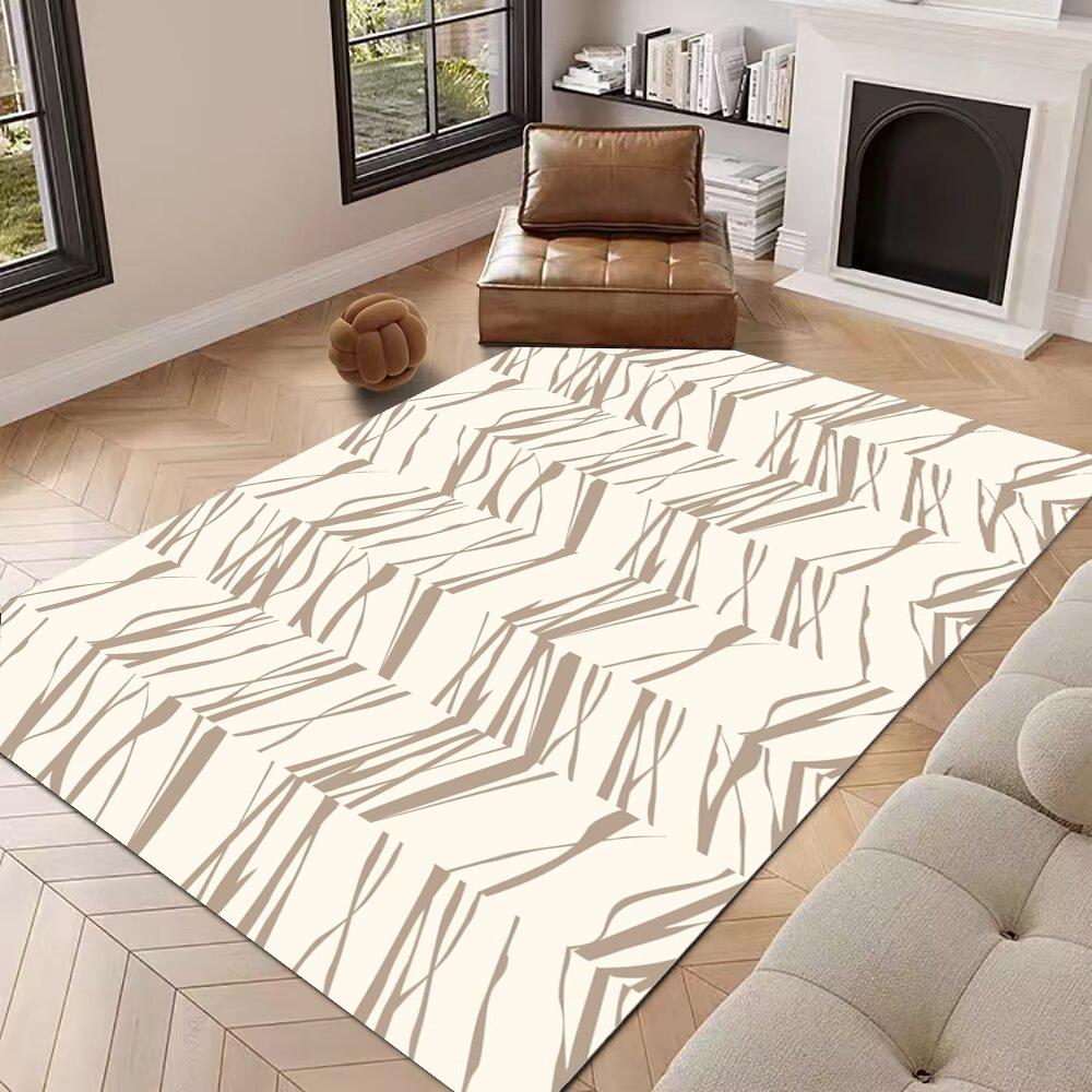 

Line Decoration Carpet Modern Minimalist Home Decor Rug Non-slip Absorbent Decorative Rugs for Living Room Bedroom and Study Mat 40x60cm