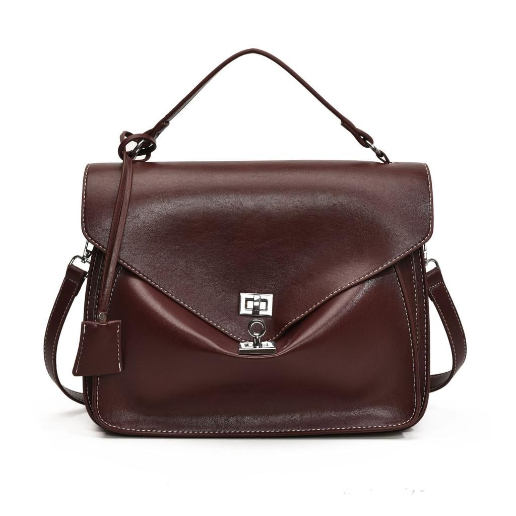 Retro Bag Women'S Large-Capacity Casual Briefcase Portable Commuter Tote Bag
