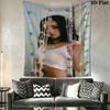 Charli Xcx Wall Tapestry Aesthetic Wall Hanging Printed Fabric Blanket Decorative Tapestries for Bedroom Living Room Home Decor