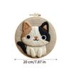 Kit Punch Needle per Adulti Principianti Tema Gatto Carino Set Ricamo Artigianale Kit Ricamo Punch per Sollievo dallo Stress Genitore-Figlio