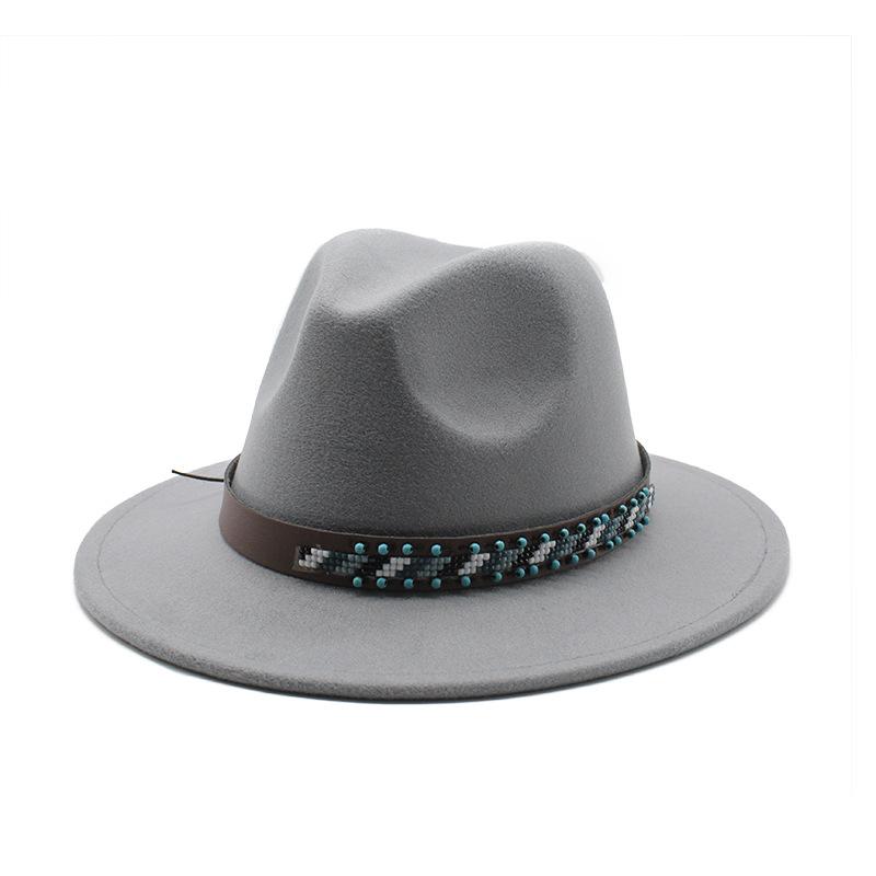 British Woolen Jazz Top Hat Men And Women Big Eaves Hat Big Eaves Felt Hat Trendy Hat