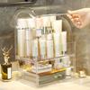Plastic Cosmetic Case Transparent Makeup Storage Organizer Desktop Cosmetics Storage Box  Home