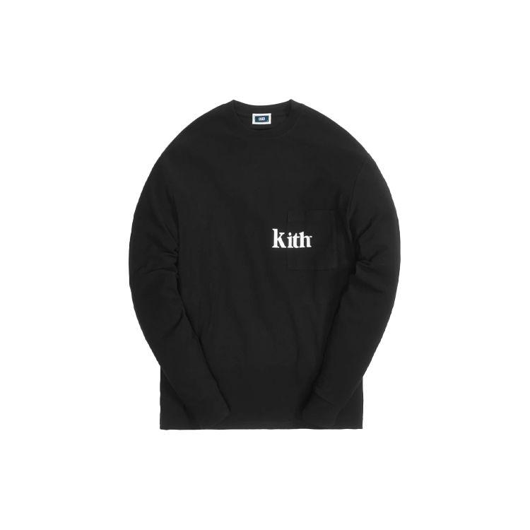 Kith Long-Sleeve Quinn Tee Black Unisex Tops KH3994-001