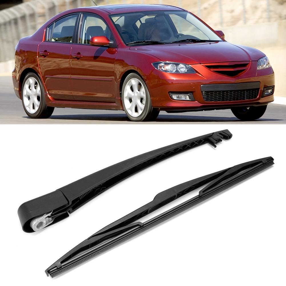 Black Car Rear Windshield Wiper Blade Arm Kit Fit for Mazda 3 Hatchback 2003 2008