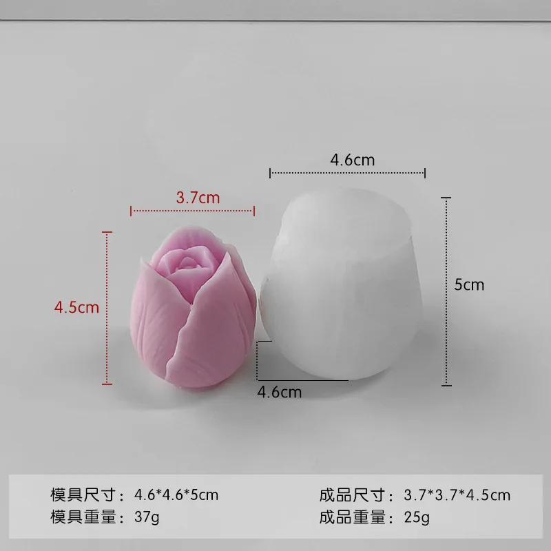 

Mini Flower Candle Silicone Mould 3D Rose Flower Soap Chocolate Cake Decoration Baking Tools Handmade Ice Plaster Crafts Mold