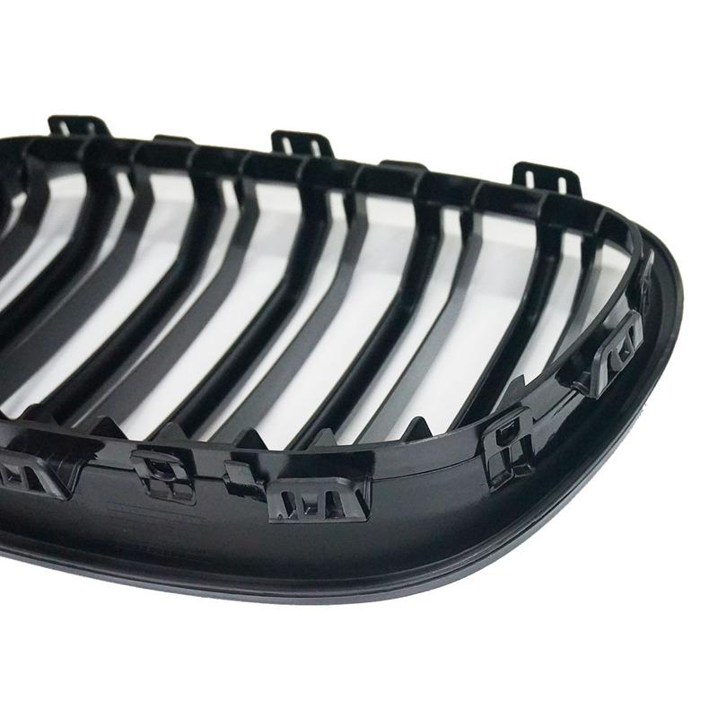 High Quality Front Kidney Grille For BMW 1 Series F20 F21 2011 2012 2013 2014 Double Slat Line Gloss Matte Black Racing Grill