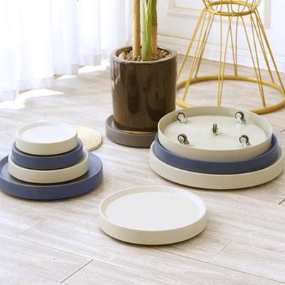 Flower Pot Tray Corrosion-resistant Sturdy TPR Hidden Mobile Flower Pot Saucer for Garden