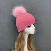 Custom Strip Knit Luxury Designer Winter Pompom Beanies Unisex Warmly Angora Wool Hat With Big Pom Poms